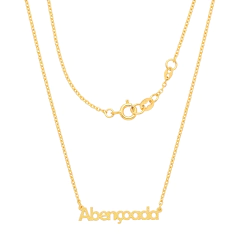 Colar Abençoada Banho Dourado