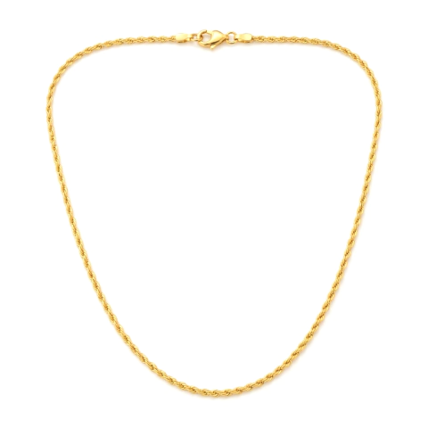 Colar Corrente Cordão Baiano Medio Banho Dourado
