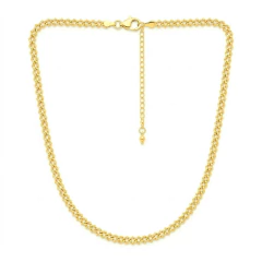 Colar Banho Dourado Corrente Elos Boia Banho Dourado