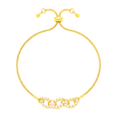 Pulseira triplo losango gota trabalhado