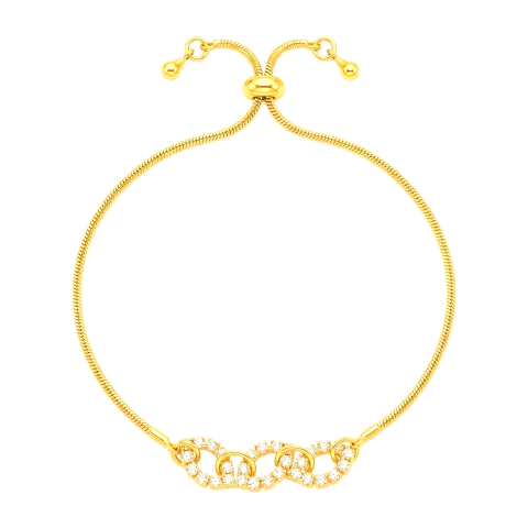 Pulseira triplo losango gota trabalhado