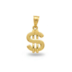 Pingente Símbolo Sifrão Banho Dourado
