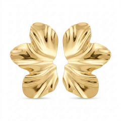 Brinco Banho Dourado Flor
