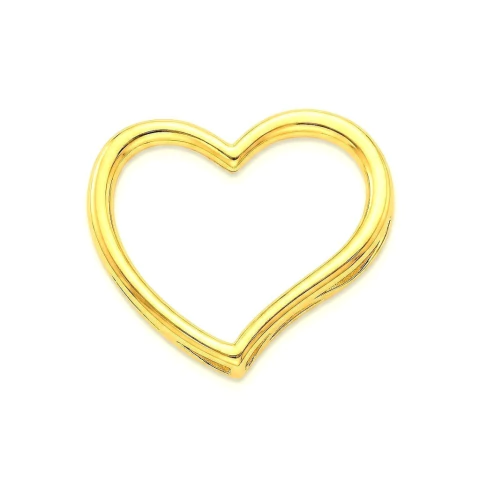 Pingente Banho Dourado Coração Vazado