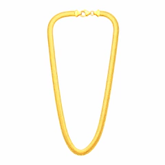 Colar Banho Dourado Rabo De Rato Grossa