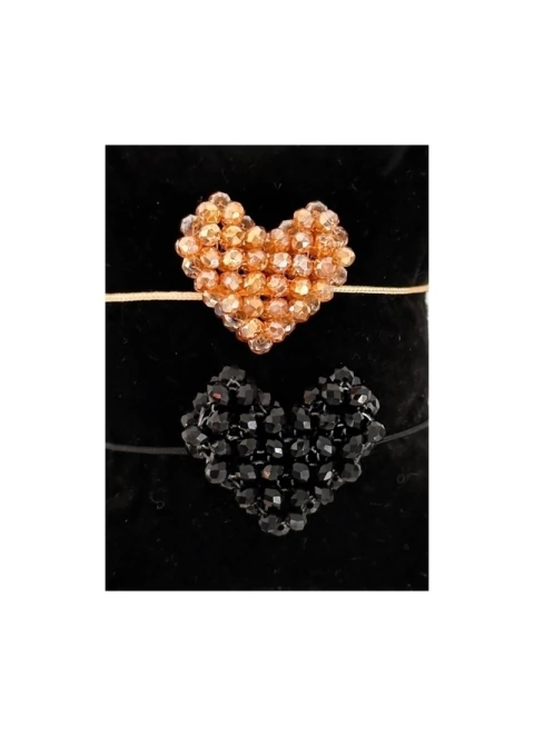 Coleccion Satora Company Brazalete Corazon Fragil-Celeste-Blanco-Negro-Gris-Rojo - comprar online