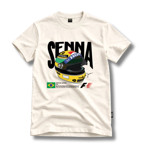Camiseta Inspirada Ayrton Senna Masculina Estampada Frente - comprar online