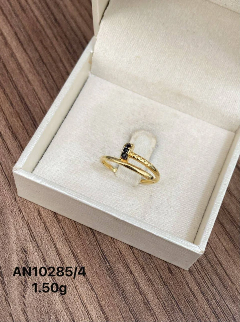 Anel duplo com zircônias negras AN102854