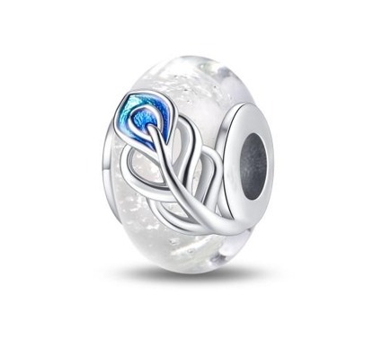 Charm Ruedita Flor Celeste - comprar online