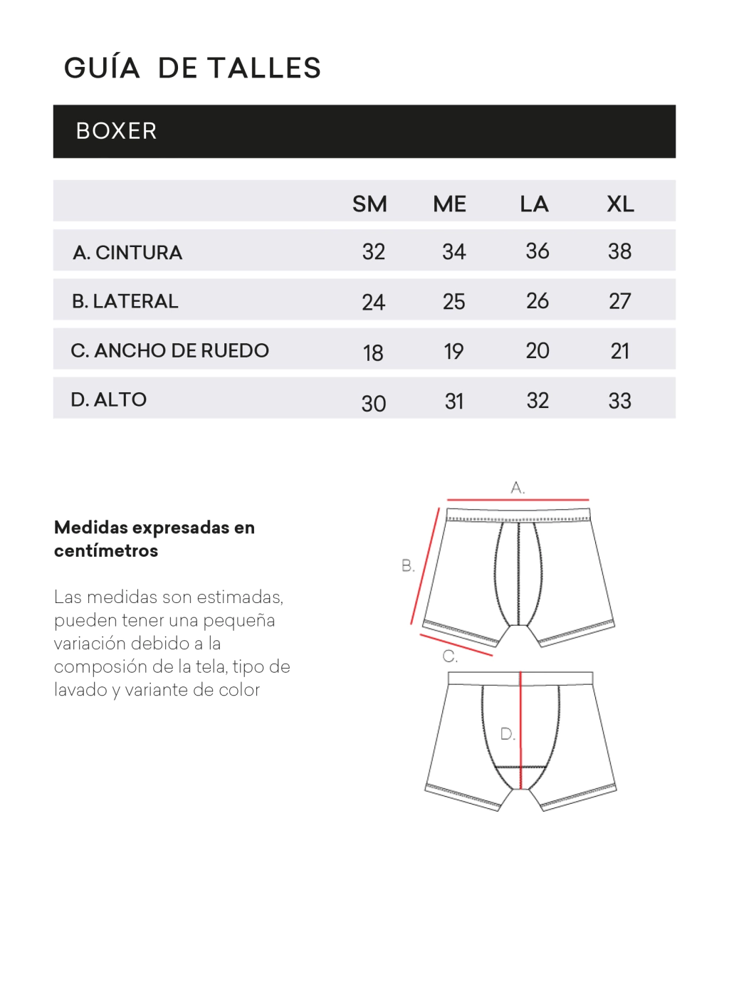 Tabla de talles