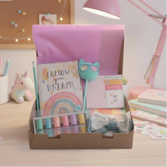 Box Ideal Regalo Escolar Cuaderno Y Resaltadores