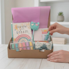 Box Ideal Regalo Escolar Cuaderno Y Resaltadores - comprar online