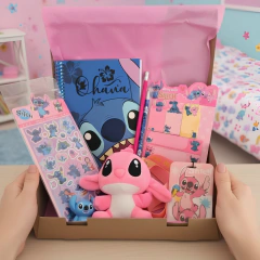 Stitch- Box Regalo Con Peluche Rosa Angel - comprar online