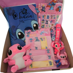 Stitch- Box Regalo Con Peluche Rosa Angel en internet
