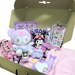 Kuromi-Super Set Kit Regalo Con Peluche Box Kawaii Sanrio