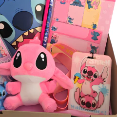 Stitch- Box Regalo Con Peluche Rosa Angel