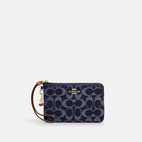 Coach Cartera Wristlet Denim *en existencia* - comprar en línea
