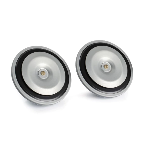 Kit x2 Bocinas KTC Tipo Disco Cromado 95mm 12V, Sonido Potente de 105-118dB, Alta Señal de Alerta para Moto, Carro o Camión.