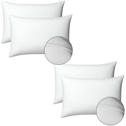 Set x4 Almohadas Viscoelásticas Ergonómicas con Protector