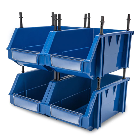 4 modulares abiertos organizadores plásticos de inventarios 20Kg