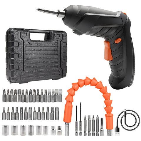 Kit Destornillador Eléctrico Inalámbrico 49 Pzas Recargable