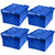 Set x4 Caja Seguridad Plástica 40x29x20 cm Tapa Abisagrada
