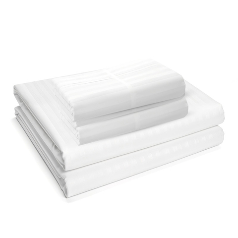 Sábana Hotelera Blanca para Cama en Tela Suave y Resistente, Tacto Tipo Algodón, Fácil de Lavar y de Secado Rápido, Ideal para Hogares, Hoteles - comprar en línea