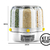 Set x2 Dispensador De Alimentos Giratorio Granos y Cereales Blanco