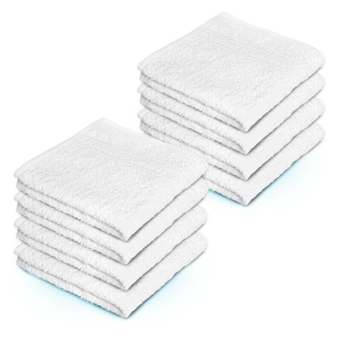 Set x8 Toalla de Mano Algodón Suavidad Alta Absorción Gym