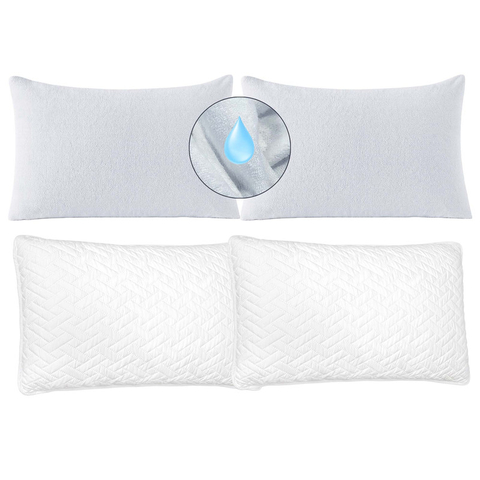 Combo 2 Almohadas Ultrasonido + 2 Protectores Algodón Suave