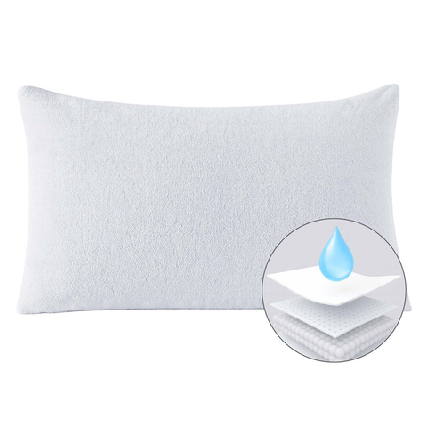 Protector de Almohada Impermeable 70x50 Algodón Rizo Suave