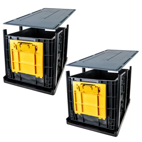 Set x2 Estantería Modular Canastilla Cerrada Ventana + Tapa