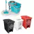 Trapero Giratorio Mop + Punto Ecológico 8Lts De 3 Canecas