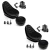 Set x2 Sofá Inflable Portátil con Reposapiés - Inflador Eléctrico Negro