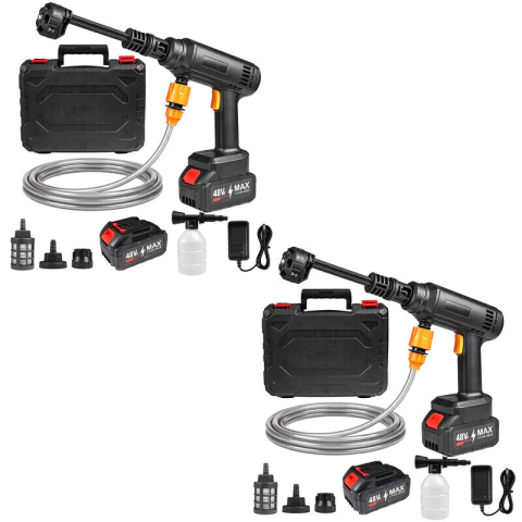 Set x2 Hidrolavadora Inalámbrica - 2 Baterías - Alta Presión