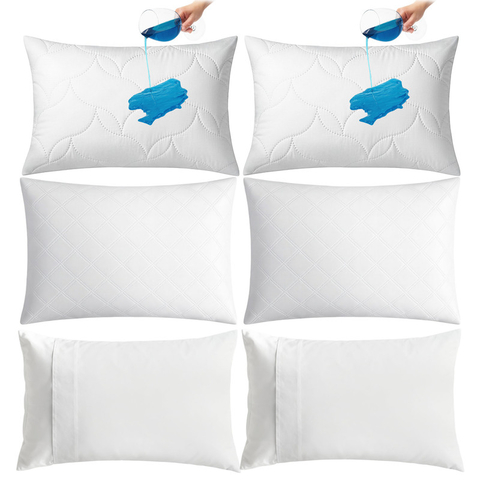 Combo 2 Almohadas Hotelera + 2 Protectores Imp + 2 Fundas