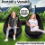 Set x2 Sofá Inflable Portátil con Reposapiés - Inflador Eléctrico Negro en internet