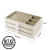 Imagen de Set x2 Joyero Organizador 3 Niveles Transparente Divisiones Beige