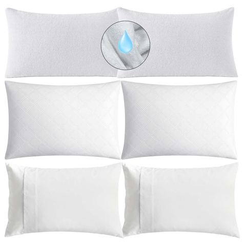 Combo 2 Almohadas Hotelera + 2 Protectores suaves +2 Fundas