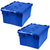 Set x2 Caja Seguridad Plástica 40x29x20 cm Tapa Abisagrada