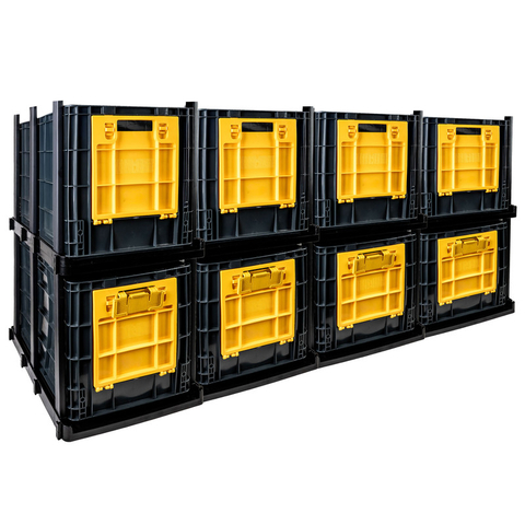 Set x8 Estantería Modular con Canastilla Cerrada y Ventana