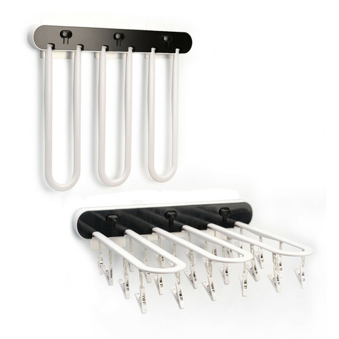 Set x2 Tendedero Ropa Plegable de Pared - Espacios Pequeños
