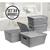 Set X4 Cajas Organizadoras Con Tapa Canasta Mimbre Plástico - comprar en línea