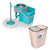 Trapero Giratorio Microfibra + Cesto De Basura Push Doble