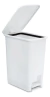 Cesto De Basura Papelera De Pedal 12l Blanco