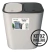 Kit: 2 Papeleras De Basura Doble Compartimiento Sistema Push - comprar en línea