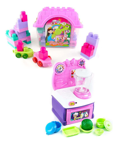 Set Juguetes Interactivos: Licuadora +casa Didáctica Infanti