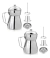 Set X2 Olletas Chocolateras 2l Acero Filtro Tapa Antiderrame