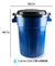 Caneca Tanque Grande Multiuso Plástica 70l Con Tapa Y Manija