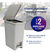 Kit X2 Cesto De Basura Papelera Pedal 12l Blanco